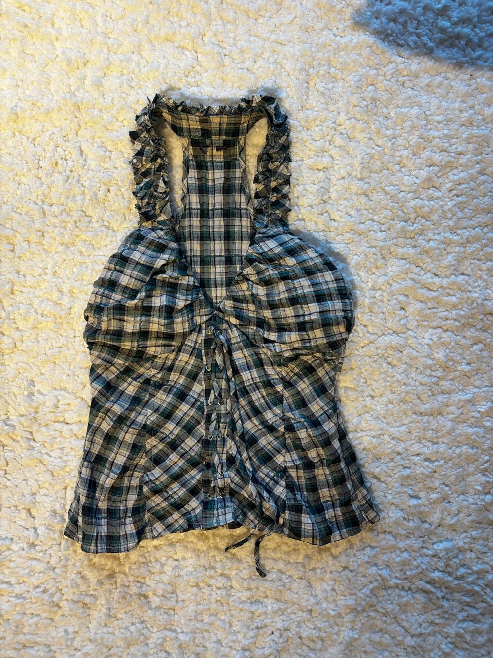 Plaid Corset Top (Vintage, Tag Removed)